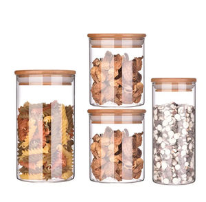 Juego de Recipientes de <span class=keywords><strong>Vidrio</strong></span> Borosilicato de Alta Calidad Sunshine Export con <span class=keywords><strong>Tapa</strong></span> de Bambú, 10 oz, para Almacenamiento de Alimentos en la Cocina, Importado para Azúcar - Product Image 5
