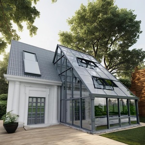 Véranda moderne préfabriquée en aluminium et verre, 4 saisons, modulaire et portable, avec pare-soleil, pour bain de soleil - Product Image 4