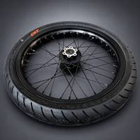 Ensemble de roues complètes Supermoto noires de 17 pouces, 36 rayons, pneus CST DOT pour Sur Ron Light Bee LBX Upgrade