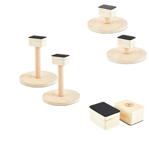 Bâton de marche inversé réglable en bois massif, entraîneur d'équilibre pour le yoga avec tapis antidérapant et sac portable pour la remise en forme, la danse et les exercices - Product Image 5
