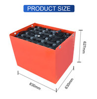 Baterai Forklift 48V 375Ah 3PzS375 Dry Charged DIN Tubular Plate, Paket Baterai Traksi Asam Timbal Khusus untuk Truk Angkat Listrik