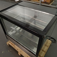 Petit présentoir de comptoir pour gâteaux 100L Vitrine réfrigérée CE pour pâtisserie de bureau en verre Réfrigérateur présentoir réfrigéré