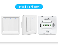 Commutateur Tuya Zigbee pas de neutre pas de condensateur bouton poussoir EU UK 600W/Gang Google Home Alexa mur intelligent WIFI/commutateur Zigbee