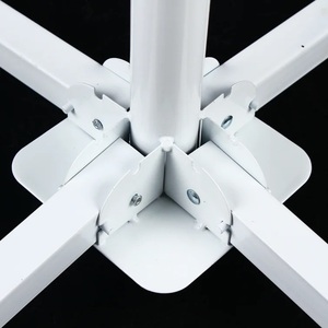 Sombrilla plegable portátil de acero <span class=keywords><strong>para</strong></span> exteriores, Parasol ajustable con diseño en forma de cruz, <span class=keywords><strong>para</strong></span> playa, de cuatro patas - Product Image 3