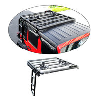 Accessoires Kit en acier Echelle double latérale Echelle de toit de voiture Echelle latérale noire pour Jeep Wrangler Jl Jk