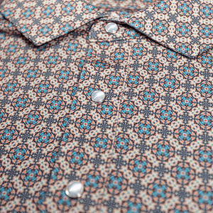 カスタムメンズポロシャツ ウェスタンスタイル 花柄プリント スパンデックス ポリエステル 4方向ストレッチ エクササイズ ゴルフシャツ - Product Image 5