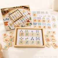 Kit de Matemáticas Todo en Uno para Preescolares, Bloques de Conteo de Números del 0 al 10, Manipulativos Matemáticos Temáticos con Tarjetas de Actividades
