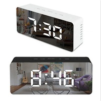 Jam Meja Cermin Grosir Jam Alarm Digital Jam Alarm Lampu Latar LED Jam Meja Tampilan Termometer Reloj Despertador