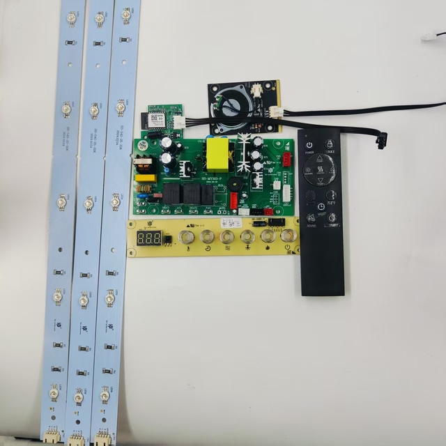 OEM ODM PCBA Manufacturer 12-Color WIFI Speaker Electric Fireplaces Model Controller Board PCB Panel