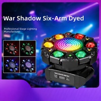 Nouveau projecteur LED Laser DMX512 en alliage d'aluminium, à 6 bras, avec effet de tête mobile, à teinture, à intensité variable, pour KTV, bar, faisceau, stroboscope et ambiance