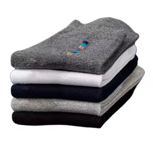 Classical Casual Tube Custom Logo <b>Socks</b> Cotton Business Crew <b>Socks</b> Men Wholesale <b>Black</b> Gray High Quality - Product Image 2