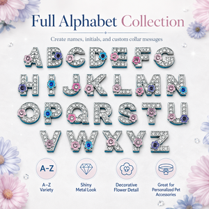Letras deslizantes de diamantes de imitación de 8 mm con superficie esmerilada, de la A a la Z, para moda, regalo de fiesta, fabricación de joyas, pulseras DIY y collares para mascotas - Product Image 1