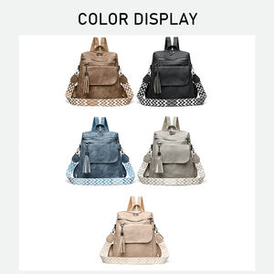 Nuova moda diretta da <span class=keywords><strong>donna</strong></span> impermeabile 20-35L zaino a tracolla morbida <span class=keywords><strong>pelle</strong></span> fodera in poliestere a doppio uso Casual borsa - Product Image 5