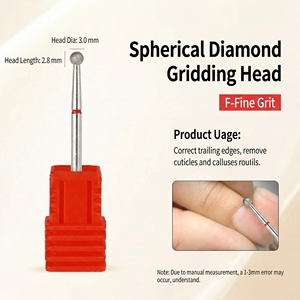 <span class=keywords><strong>Fresa</strong></span> a sfera diamantata per unghie, <span class=keywords><strong>fresa</strong></span> rotante elettrica per pedicure, manicure, limatura, rimozione cuticole, attrezzi per unghie, punta per nail art - Product Image 4