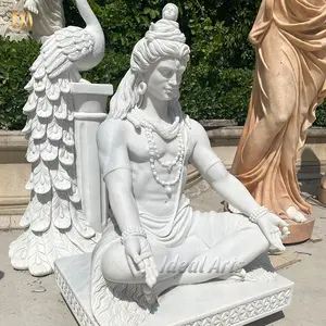 Estátua de mármore de deus hindu branco de alta qualidade para venda
