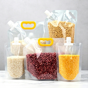 Ready Stock 2.5L Clear Moisture Proof Grain Storage Spout <b>Bag</b> For Rice Cereal Organizer - Product Image 1