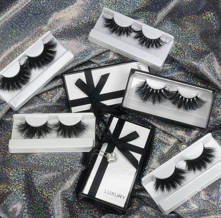 Бесплатные образцы, оптовая продажа, упаковка для ресниц, пушистые 25 мм 3d настоящие норковые ресницы, частная этикетка, коробка для ресниц, поставщики