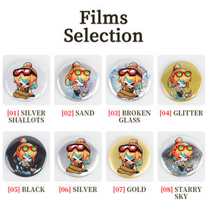 Logo personalizzato Anime Cartoon Design cerchio 58mm pulsante sublimazione spilla vuota rotonda distintivo - Product Image 4