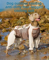 Chaleco Refrigerante para Perros, Ligero, de Malla Transpirable, de Secado Rápido, Resistente a las Manchas, con Protección Solar UPF 50+ para Todo el Cuerpo, 4 Patas, para Verano