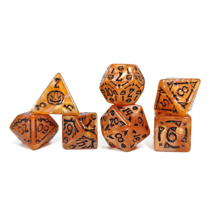 DND Polyhedral Dice Set - 7-Die Acrylic With Glitter, Four-Color Suit Design, For D&D, RPG, Tabletop Games - View #11