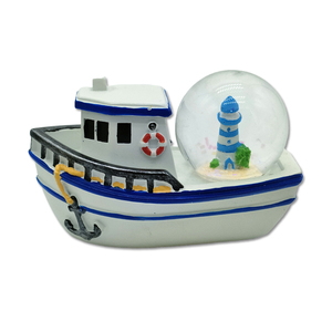 Globe à eau personnalisé avec logo, souvenir de la Caraïbe, coffre au trésor en résine, globe à neige <span class=keywords><strong>pirate</strong></span> - Product Image 3