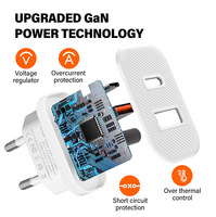 Chargeur rapide USB-C PD QC3.0 20W personnalisé en gros, matériau ABS+PC ignifuge pour téléphone portable et ordinateur portable, protection OTP/OVP, respectueux de l'environnement