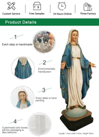 Statue religieuse en résine de 30 pouces, Vierge Marie, sculpture féerique de Noël pour articles religieux catholiques, pour cadeaux