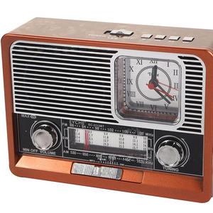 <b>Retro</b> Solar-Powered AM/FM Radio with Analog Clock, Flashlight & USB/TF MP3 <b>Player</b> - Product Image 5