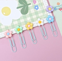 Clips de papier décoratifs en forme de fleurs colorées, mignons, pour journal, vente en gros