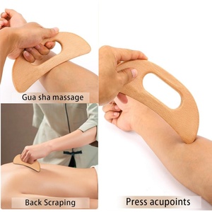 Herramienta de <span class=keywords><strong>Masaje</strong></span> Gua Sha de Madera en Forma de Media Luna, Diseño Ergonómico en Forma de Hoz para <span class=keywords><strong>Masaje</strong></span> de Cuello, Hombros <span class=keywords><strong>y</strong></span> Espalda, Tabla de Gua Sha de Madera - Product Image 5