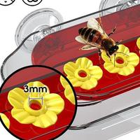Ventouses fortes mangeoires à colibris en plastique avec 4 ports d'alimentation mangeoire pour animaux de compagnie