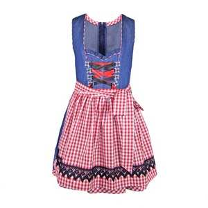 Costume bavarois pour femmes, robe Dirndl, costume de scène pour Oktoberfest, festival de la bière, cosplay, serveuse de taverne, demoiselle d'honneur - Product Image 1