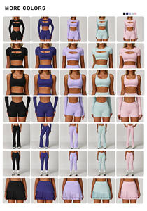 Sportkledingfabrikant Dames Sportkleding Gymkleding Plus Maat Tennisrok Set Yoga Conjunto - Product Image 5