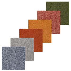 Losetas de Alfombra Duraderas de 50x50 para Hoteles, Alfombra de Pelo Corto Insonorizante para Oficinas Comerciales, Estilo Moderno, Losetas de Alfombra de Poliéster - Product Image 3