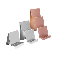 Prix bas Offre Spéciale couches plaqué or miroir Surface en acier inoxydable portefeuille présentoir support magasin de détail fournitures support