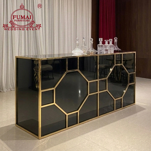 "เคาน์เตอร์บาร์กาแฟในร่มสแตนเลสเฟอร์นิเจอร์จัดงานแต่งงานรุ่น" - Product Image 4
