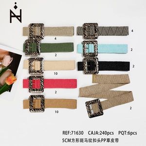 Cintura in Tessuto con Fibbia Quadrata 5Cm Stampa Zebrata in PP - Product Image 3