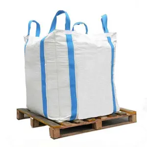 Hesheng 100% new PP FIBC Bulk Big Jumbo Bag for Calcium Carbonate Packing