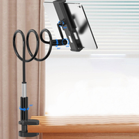 Support de tablette de bureau flexible et réglable en alliage, bras articulé rotatif à 360° pour iPad, portable et robuste