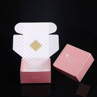 Großhandel akzeptieren kunden spezifische rosa Wellpappe Box faltbare Box Geschenk box für Schuhe Verpackung