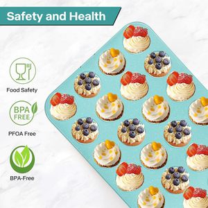 Moldes de Silicona para Mini Cupcakes, Libres de BPA, 24 Unidades, Tamaño Regular, Antiadherentes, Aptos para Alimentos - Product Image 3