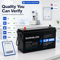Batterie au lithium fer phosphate 12,8 V 300 Ah pour système solaire hors réseau, batterie à décharge profonde, remplace les batteries au plomb-acide, livraison rapide locale UE/US.