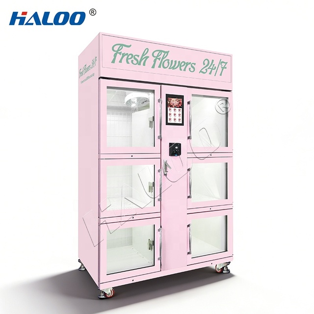 Haloo Vending Machine Manufacturer Fresh Flower Dispenser Machine Flower Bouquet Vending Machine with Cooling System