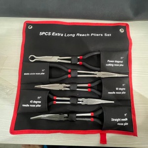 5Pcs Extra Long Reach <b>Pliers</b> <b>Set</b> 11 Inch Needle Nose <b>Plier</b> Industrial Grade Chrome Vanadium Steel - Product Image 1