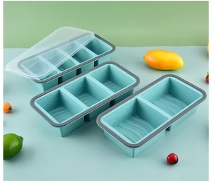 Boîte de conservation en silicone à compartiments, compatible micro-ondes, design hermétique, 3 niveaux, pour réfrigérateur, boîte à lunch pour adultes - Product Image 6