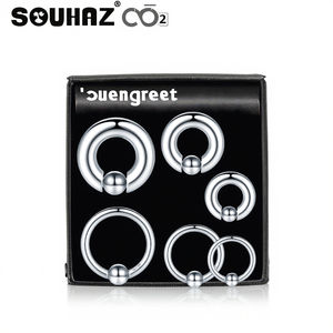 कस्टम बड़े गेज 316 स्टेनलेस स्टील चांदी की प्लेटेड bccpa रिंग स्प्रिंग एक्शन कैप्टिव बेड नाक भेदी बॉडी गहने उपहार - Product Image 5