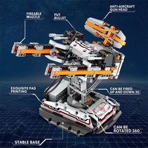 Reobrix 99002 MOC Space <span class=keywords><strong>Wars</strong></span> électrique Anti-Aircraft Con Non Gun <span class=keywords><strong>Star</strong></span> arme militaire RC blocs de construction en plastique ensembles de briques jouets - Product Image 5
