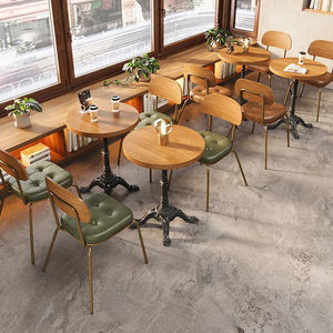 Xzy OEM Cuốn Sách Khu Vực Quầy Bar Tiếp Tân Da Sofa Cổ Điển Sắt Ăn Uống Ghế Mỹ Phong Cách Cafe Sữa Trà Cửa Hàng Sofa Bàn Và Ghế - Product Image 4
