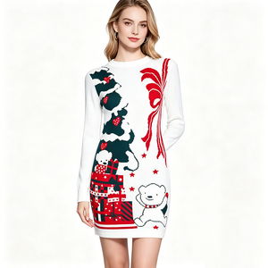 Maglione Natalizio da <span class=keywords><strong>Donna</strong></span> Personalizzato all'Ingrosso, Sexy e Divertente, Rosso Lavorato a Maglia per l'Inverno e la Casa - Product Image 6
