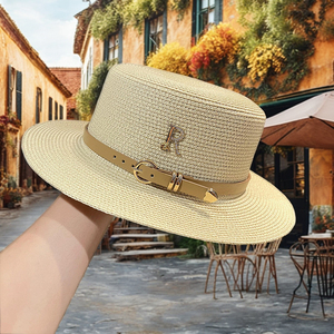 Tùy Chỉnh Mũ Rơm Cho Nam Giới Với Mỹ Cờ Thời Trang Mùa Hè Mũ Rơm Rộng Vành Có Thể Gập Lại <span class=keywords><strong>Bowknot</strong></span> Thiết Kế Cao Bồi Phong Cách Ngoài Trời - Product Image 5